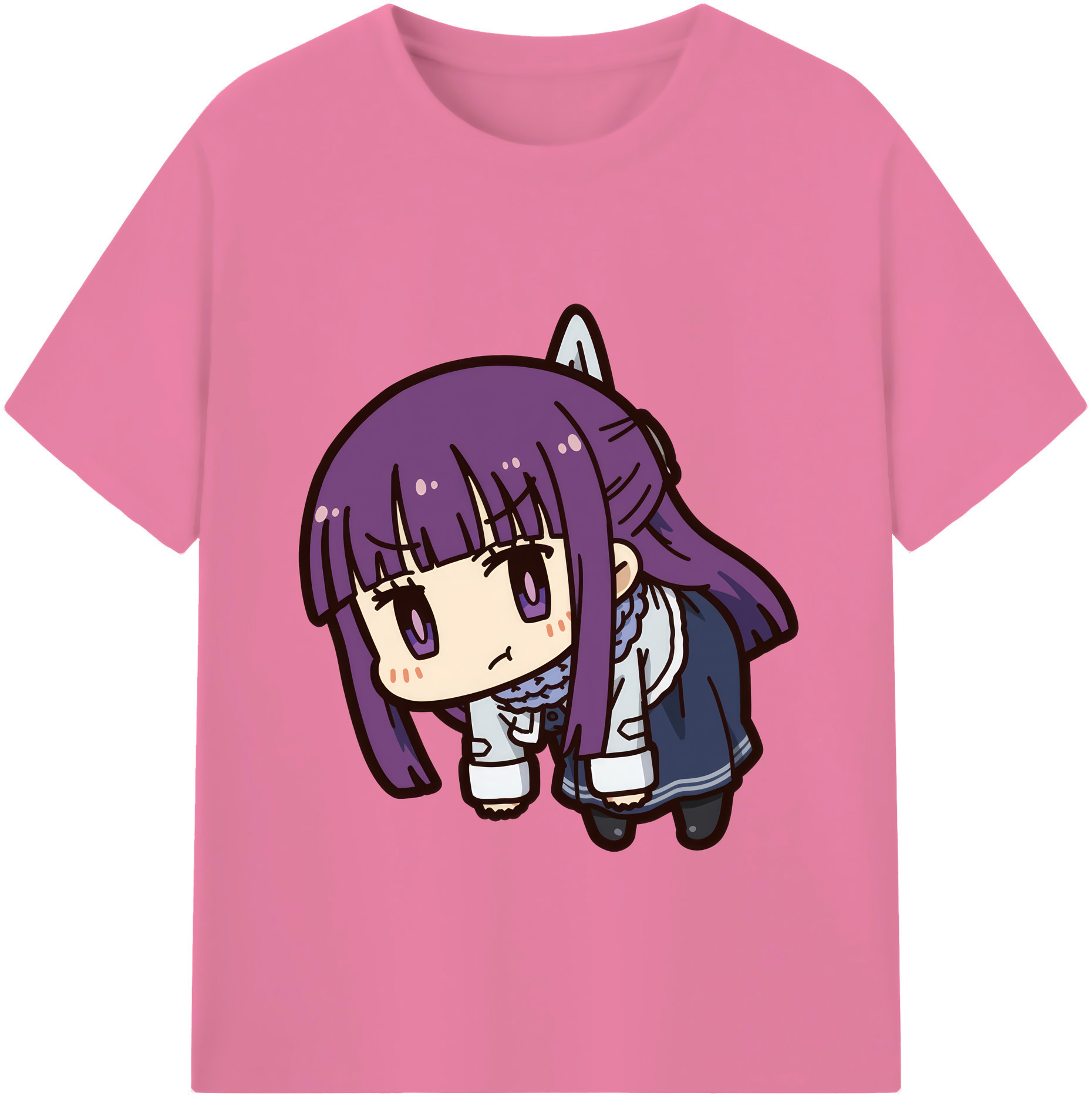 （画像用） 葬送のフリーレン Frieren 綿100％半袖Tシャツ（フロントプリント）